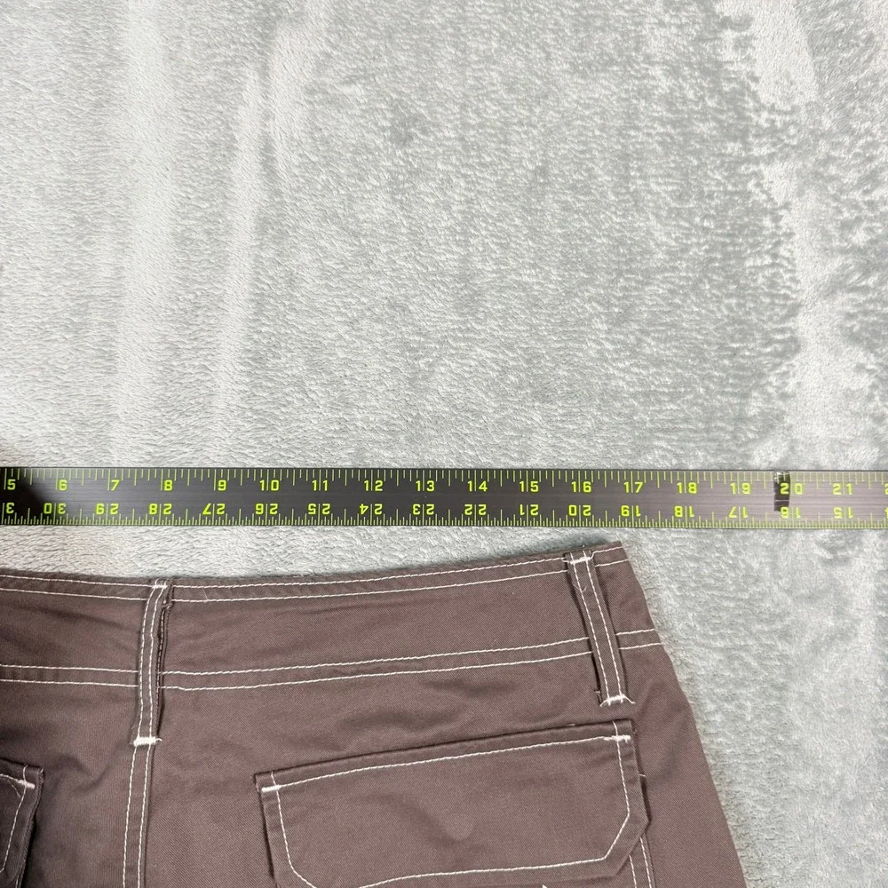 True Religion Mens 32x32 Cargo Pants Brown Contrast Stitch Straight Leg